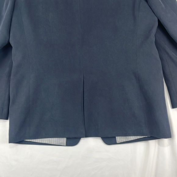 Ralph Lauren Blue Suede-Look Men's Two-Button Sport Coat - Picture 12 of 13